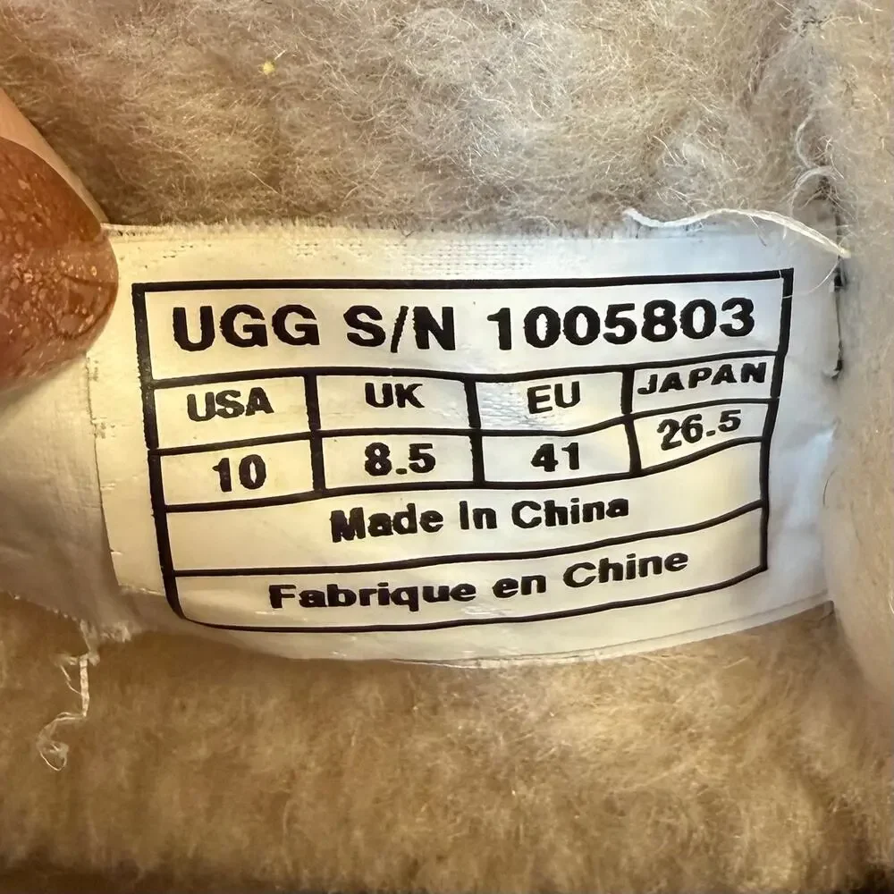 UGG Australia Carter Boot Mid Shearling Chestnut Brown Women’s Sz 10 NO INSOLES